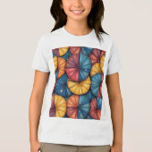 Orangefarbener Kinderkurzärm-T - Shirt (Vorderseite)