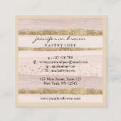 Orangefarbener Kuchengebäck - Geschenkkorb Quadratische Visitenkarte (Rückseite)