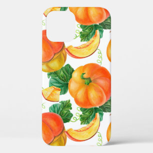 Orangefarbener Kürbis auf weißem Hintergrund. Naht Case-Mate iPhone Hülle