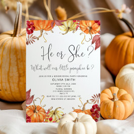 Orangefarbener Kürbis Einladung