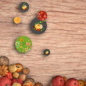 Orangefarbener Kürbis Erntedank Blume Konfetti