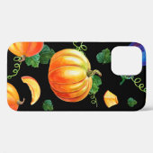 Orangefarbener Kürbis, gestreifter Zucchini, blaue Case-Mate iPhone Hülle (Rückseite (Horizontal))