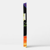 Orangefarbener Kürbis, gestreifter Zucchini, blaue Case-Mate iPhone Hülle (Rückseite / Rechts)