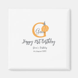 Orangefarbener Kürbis zum Herbst 21. grauer Fall Magnet