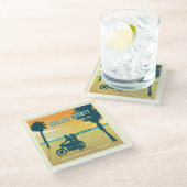 Orangefarbener Landkreis, kalifornische Strände Glasuntersetzer (Schrägansicht)