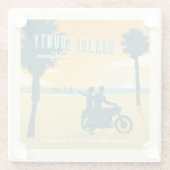 Orangefarbener Landkreis, kalifornische Strände Glasuntersetzer (Rückseite)