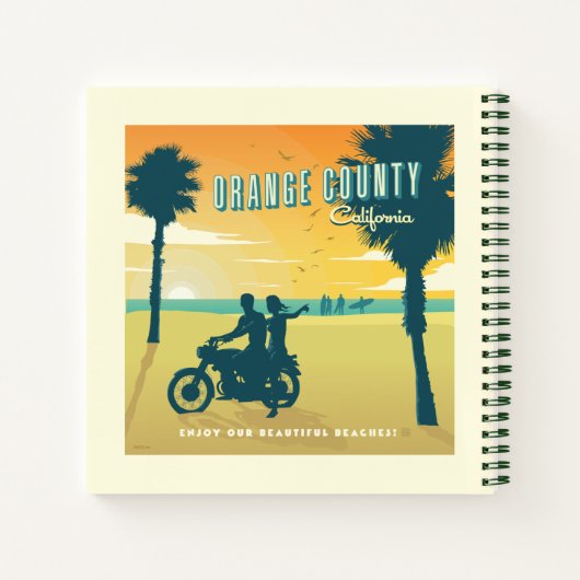 Orangefarbener Landkreis, kalifornische Strände Notizblock (Rückseite)