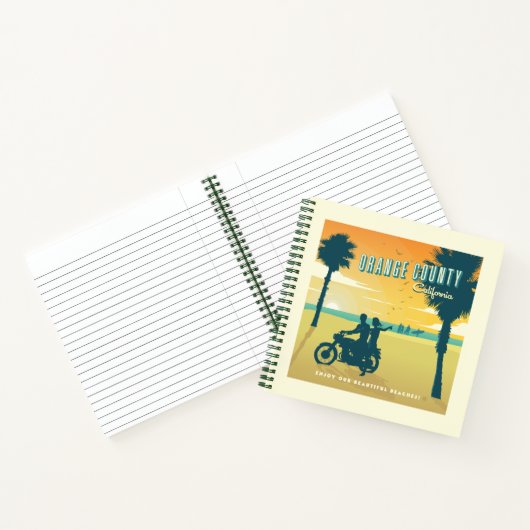 Orangefarbener Landkreis, kalifornische Strände Notizblock (Innenseite)