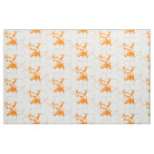 Orangefarbener Lenkerkopf mit Cowboy-Hut in Texas- Stoff (Fat Quarter (45,7 x 55,9 cm))
