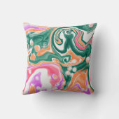 Orangefarbener Marmor modernes Design Kissen. Kissen (Rückseite)