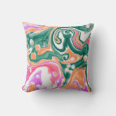 Orangefarbener Marmor modernes Design Kissen. Kissen (Vorderseite)