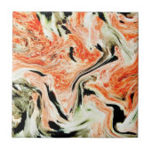 Orangefarbener Marmorstein - Abstrakte Textur Fliese (Vorderseite)