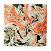 Orangefarbener Marmorstein - Abstrakte Textur Fliese (Vorderseite)