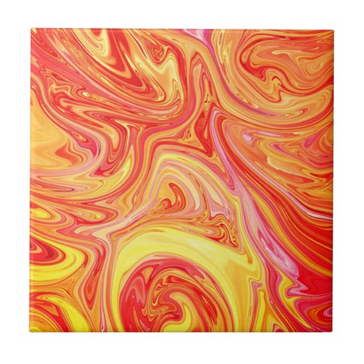 Orangefarbener Marmorstein - Abstrakte Textur Fliese (Vorderseite)