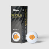 Orangefarbener Mohn 2 Golfball (Verpackungen)
