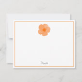 Orangefarbener Mohn 3 Mitteilungskarte (Vorderseite)