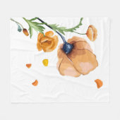 Orangefarbener Mohn Fleecedecke (Vorderseite (Horizontal))
