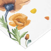 Orangefarbener Mohn Kurzer Tischläufer (Ecke)