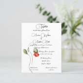 Orangefarbener Mohn Minimalistisch (Stehend Vorderseite)