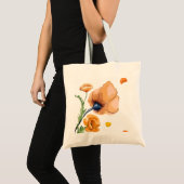 Orangefarbener Mohn Tragetasche (Vorderseite (Produkt))