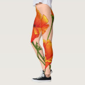 orangefarbener Mohndruck aus Kalifornien Leggings (Links)
