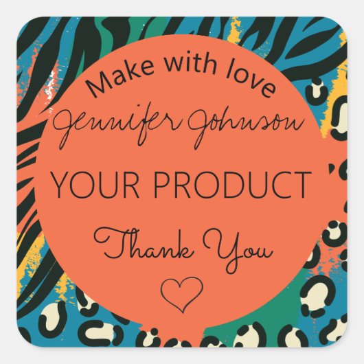 Orangefarbener orangefarbener Aufkleber (Vorderseite)