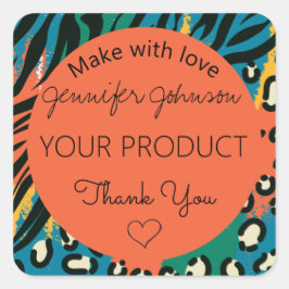 Orangefarbener orangefarbener Aufkleber