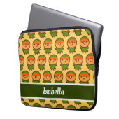 Orangefarbener Pfirsichgewächse Laptopschutzhülle (Vorderseite Links)