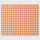 Orangefarbener Pop und Pink-Polka-Dots-Mustergesch Geschenkpapier (Flach)
