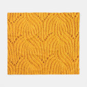 Orangefarbener Pullover, texturierter Hintergrund. Fleecedecke (Vorderseite (Horizontal))