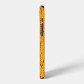 Orangefarbener Pullover, texturierter Hintergrund. iPhone Hülle (Linke Seite)