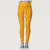 Orangefarbener Pullover, texturierter Hintergrund. Leggings (Vorderseite)