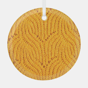 Orangefarbener Pullover, texturierter Hintergrund. Ornament Aus Glas