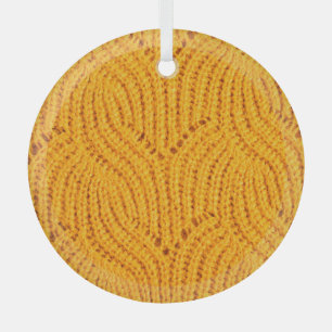 Orangefarbener Pullover, texturierter Hintergrund. Ornament Aus Glas