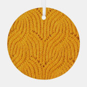 Orangefarbener Pullover, texturierter Hintergrund. Ornament Aus Glas (Rückseite)