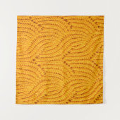 Orangefarbener Pullover, texturierter Hintergrund. Wandteppich (Vorderseite (Horizontal))