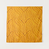 Orangefarbener Pullover, texturierter Hintergrund. Wandteppich (Vorderseite)