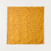 Orangefarbener Pullover, texturierter Hintergrund. Wandteppich (Vorderseite (Horizontal))