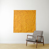 Orangefarbener Pullover, texturierter Hintergrund. Wandteppich (Beispiel (Horizontal))