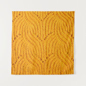 Orangefarbener Pullover, texturierter Hintergrund. Wandteppich (Vorderseite)