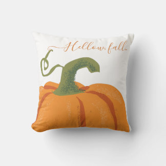 Orangefarbener Pumpkin Erntedank Rundkissen Kissen