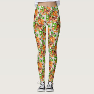 Orangefarbener Rotgummi Bonbons, bestreut Leggings