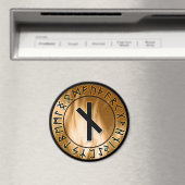 Orangefarbener Runenkreis [10] Nauthiz] Magnet (In Situ (Geschirrspüler))