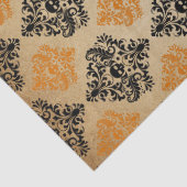 Orangefarbener Schädelknochen Seidenpapier (Detail)