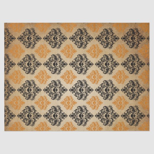 Orangefarbener Schädelknochen Seidenpapier (Vorderseite)