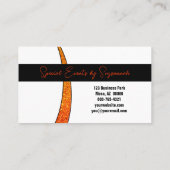 Orangefarbener Schieber von Imitaten Glitzer Beruf Visitenkarte (Rückseite)