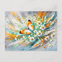 Orangefarbener Schmetterling mit Hülsenfrüchten Öl