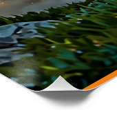 Orangefarbener Schotter im Gebirge Poster (Ecke)