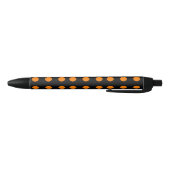 Orangefarbener schwarzer Tintenstift Kugelschreiber (Unterseite)