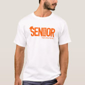 Orangefarbener SENIOR mit Graduierungskappe T-Shirt (Vorderseite)